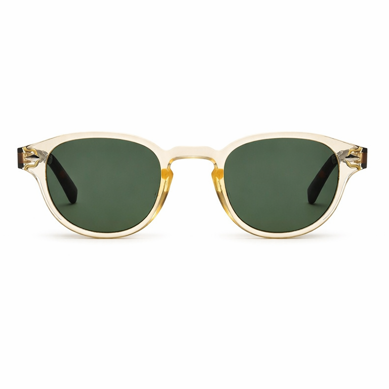Óculos de Sol Redondo Bruno - UV400 - Acetato Italiano