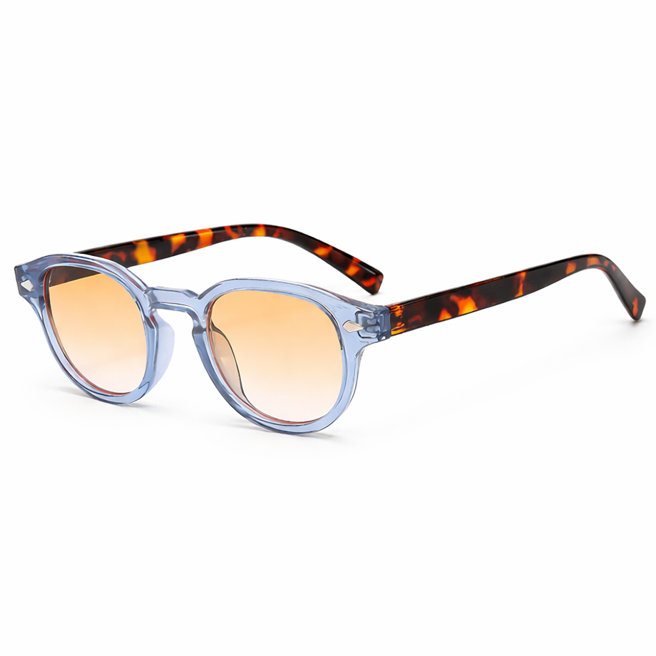 Óculos de Sol Redondo Bruno - UV400 - Acetato Italiano