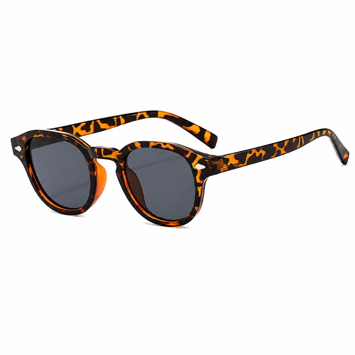 Óculos de Sol Redondo Bruno - UV400 - Acetato Italiano