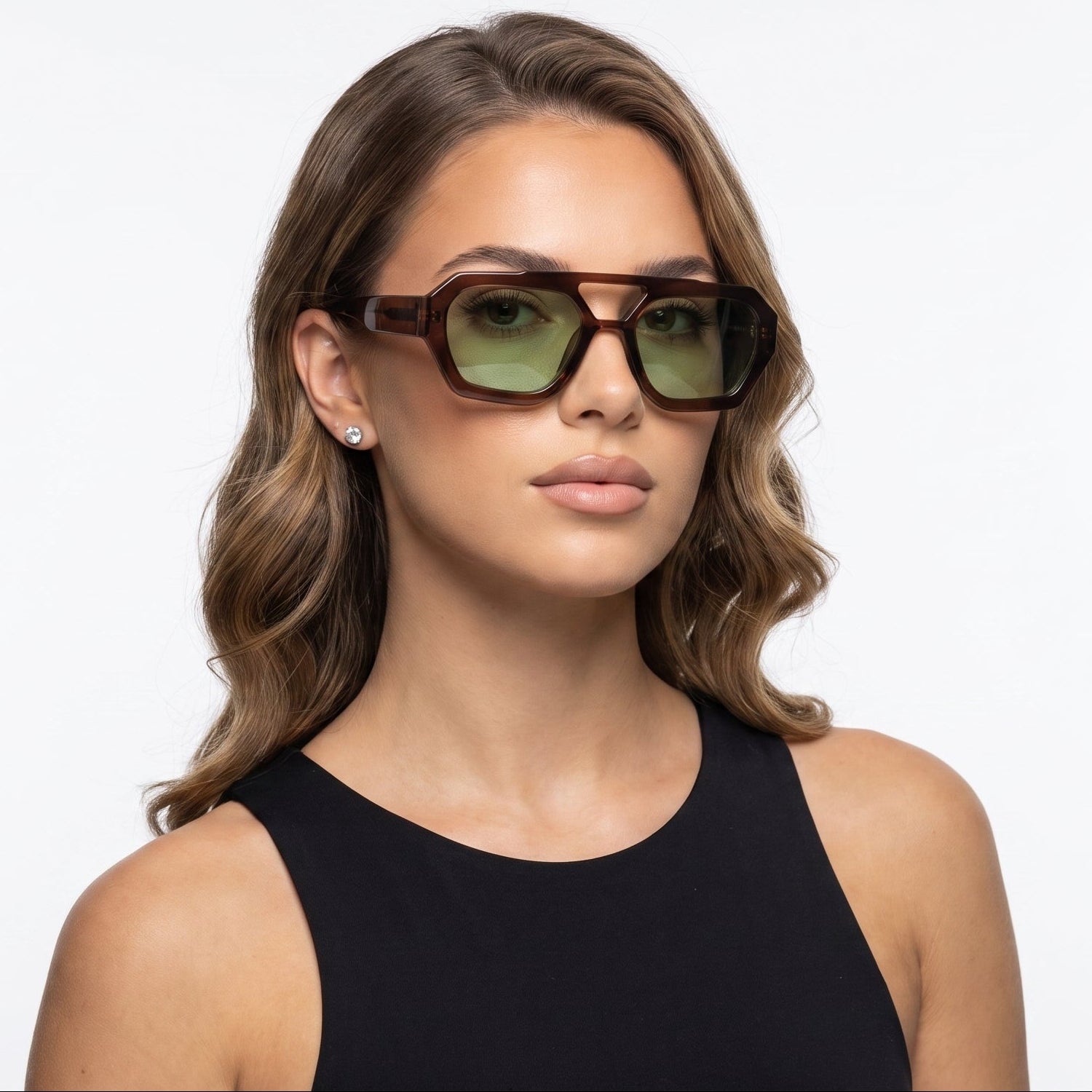 Óculos de Sol Geométrico Camile - UV400 - Acetato Italiano