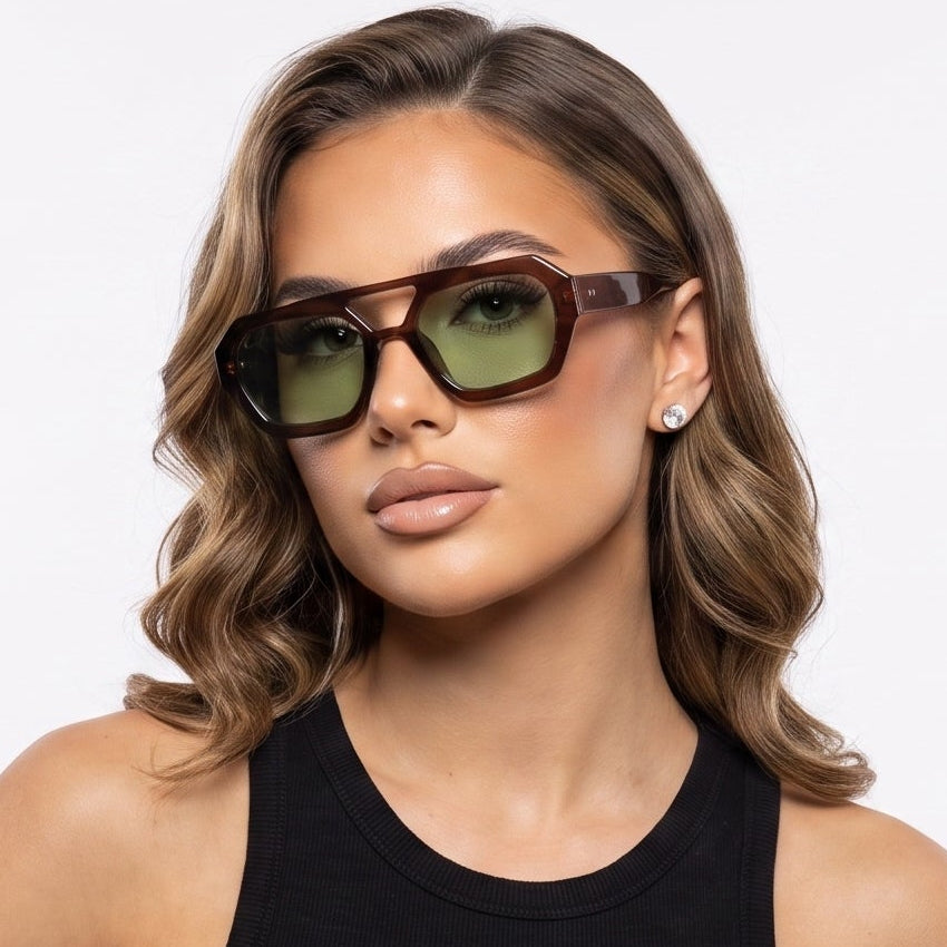 Óculos de Sol Geométrico Camile - UV400 - Acetato Italiano