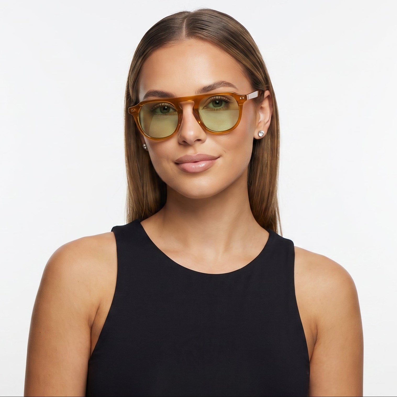 Óculos de Sol Quadrado Melqui - UV400 - Acetato Italiano