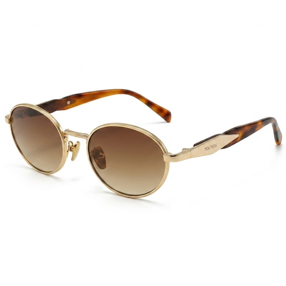 Óculos de Sol Oval Nice - UV400 - Metal Premium