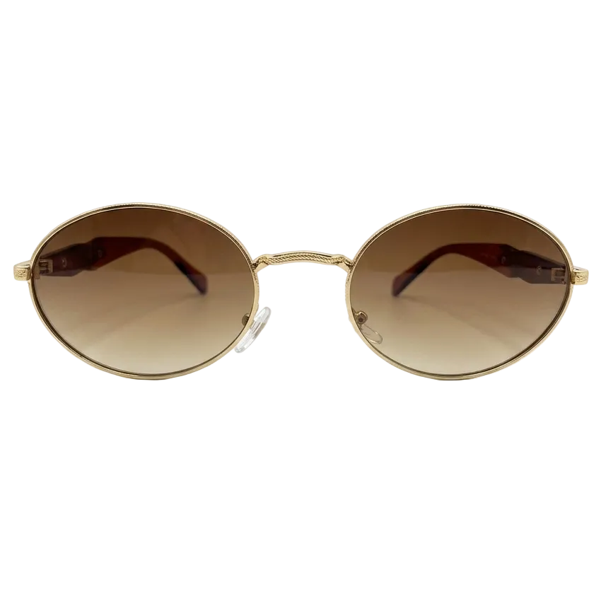 Óculos de Sol Oval Nice - UV400 - Metal Premium