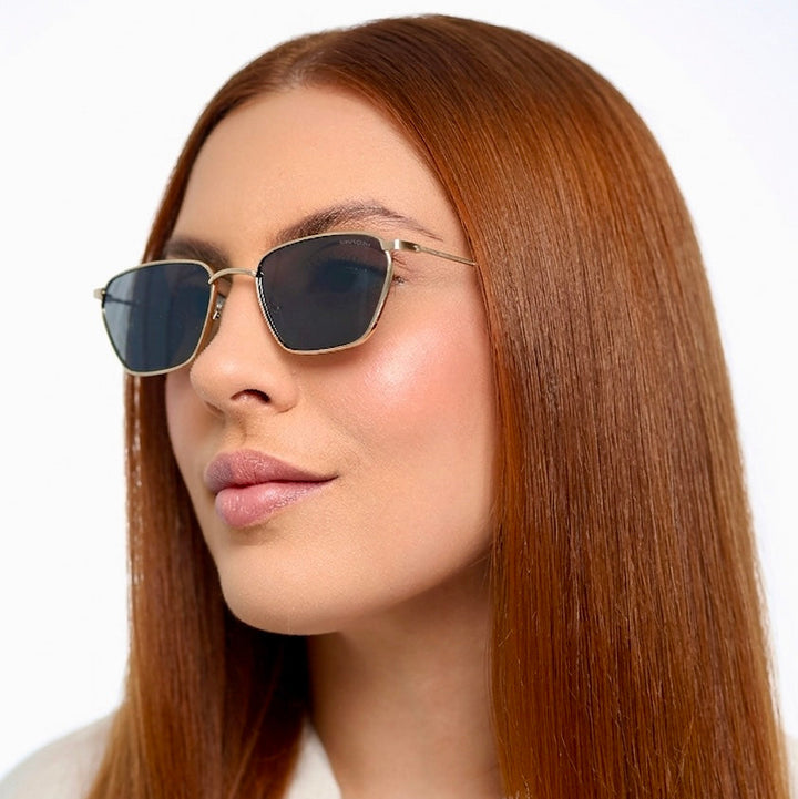 Óculos de Sol Geométrico Flavia - UV400 - Metal Premium