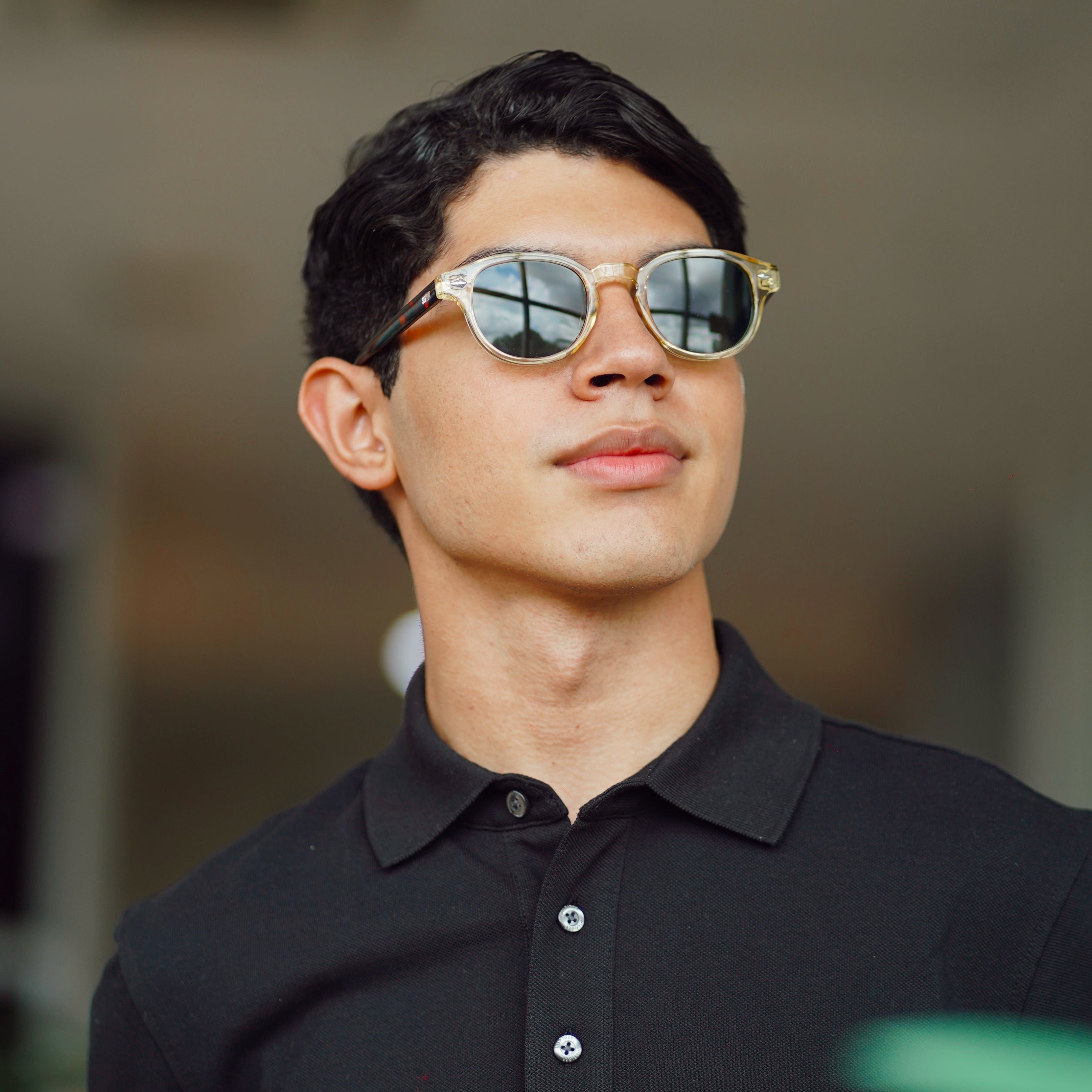 Óculos de Sol Redondo Bruno - UV400 - Acetato Italiano