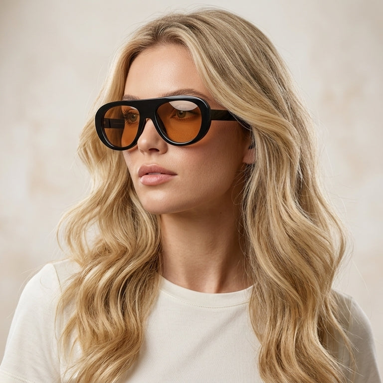 Óculos de Sol Aviador Amalfi - UV400 - Acetato Italiano