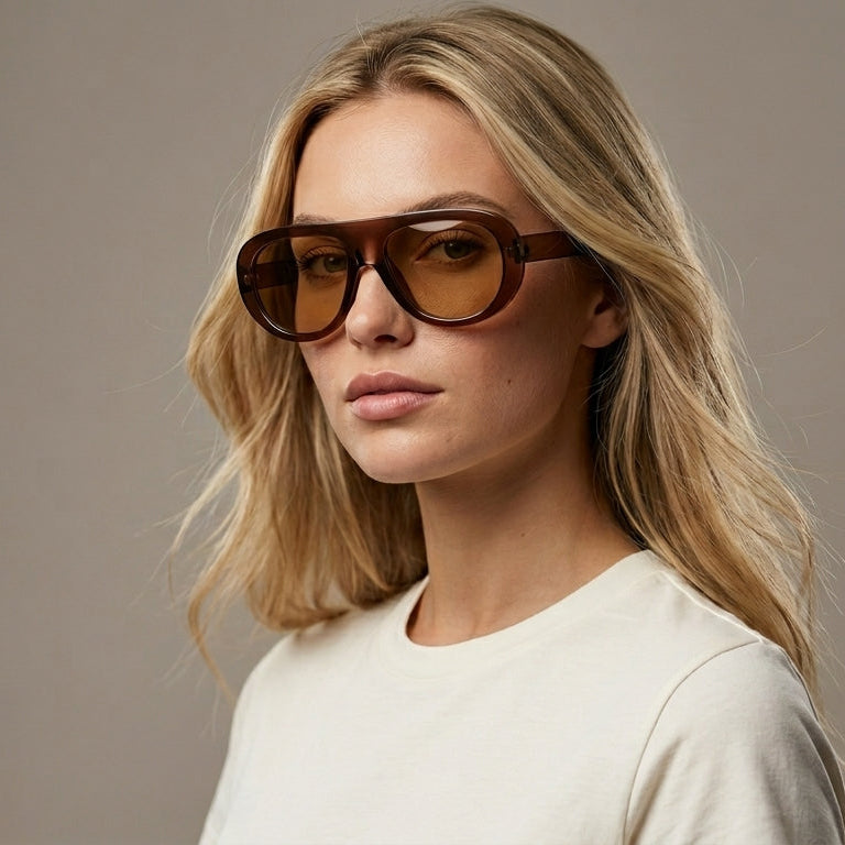 Óculos de Sol Aviador Amalfi - UV400 - Acetato Italiano