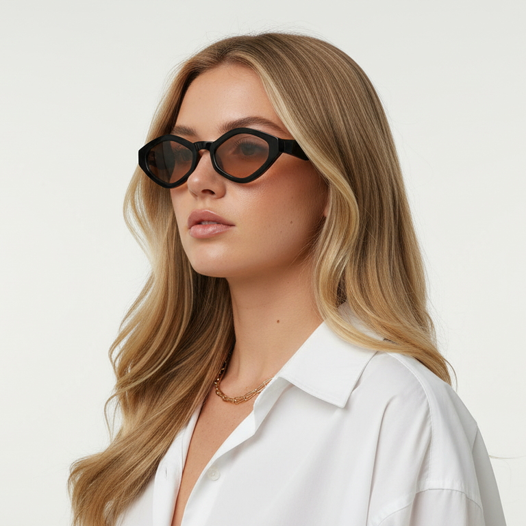 Óculos de Sol Geométrico Florena - UV400 - Acetato Italiano